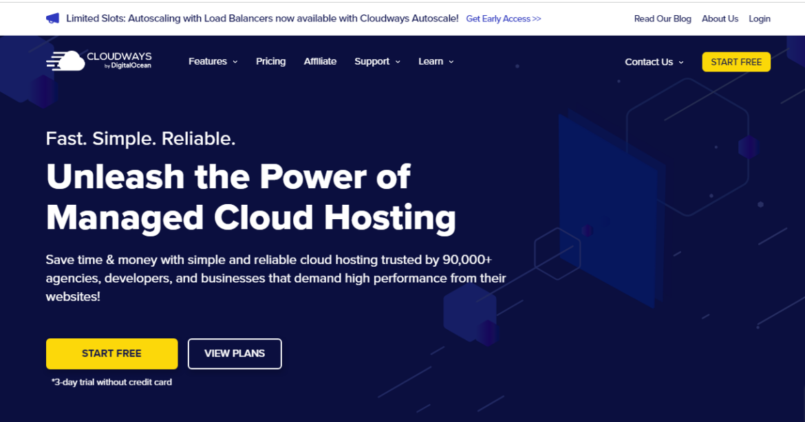 Cloudways managed cloud hosting